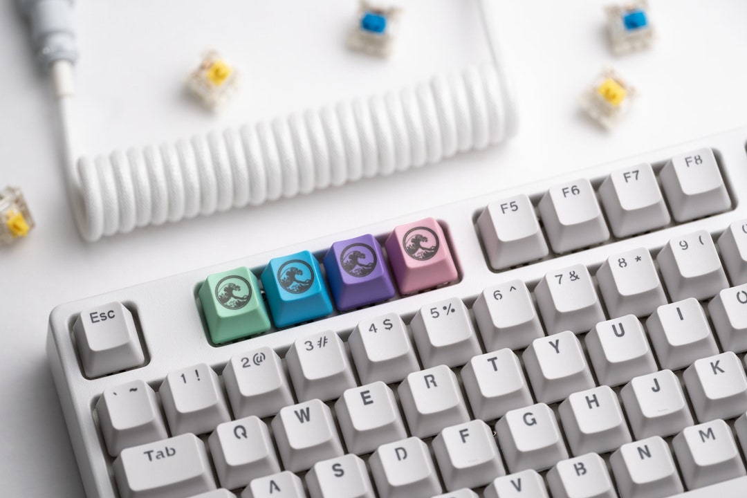The Great Wave off Kanagawa Keycap Japanese Great Wave Custom Keycaps for Mechanical Keyboard