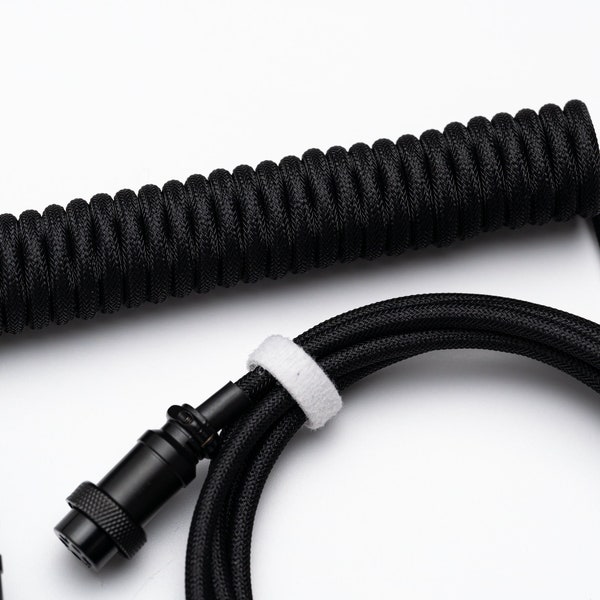 Coiled Keyboard Cable w/ Free Custom Keycap!