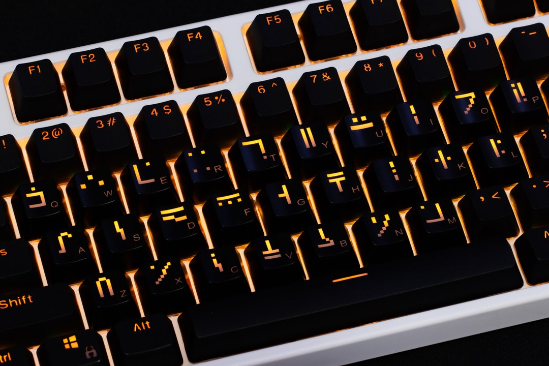 Minecraft Keycap Set Standard Galactic Alphabet Custom Keycaps