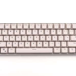 Witte keycap-set, 104 stuks met gratis custom keycap! | Doubleshot PBT met achtergrondverlichting | Enkele kleurstelling voor mechanisch toetsenbord