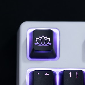Chinese Lotus Flower Keycap | Custom Keycaps for Mechanical Keyboard | Cherry MX Stem | Unique Gamer Gifts