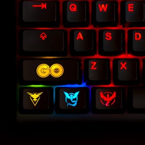 Conjunto de Keycaps Pokemon Go, Keycaps artesanais, Teclas personalizadas para teclado Cherry MX, Presente para jogadores