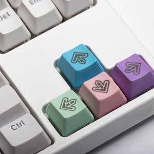 DDR Arrow Keycap Set, Artisan Keycaps, Custom Keys for Cherry MX Keyboard, Christmas Gifts