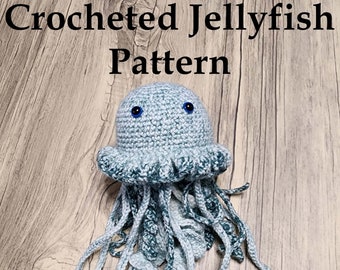 Crochet Pattern, Crochet amigurumi pattern, crochet jellyfish pattern, crocheted sea creatures pattern, crocheted pattern, pattern download