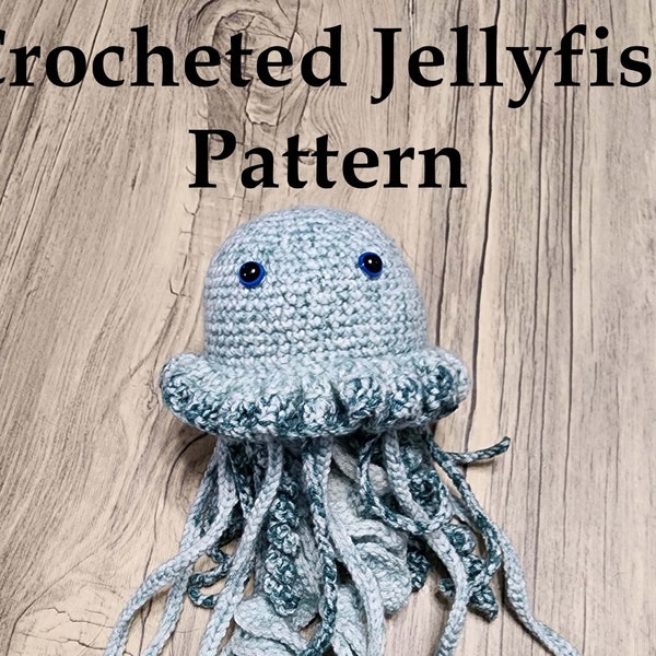 Crochet Pattern, Crochet amigurumi pattern, crochet jellyfish pattern, crocheted sea creatures pattern, crocheted pattern, pattern download