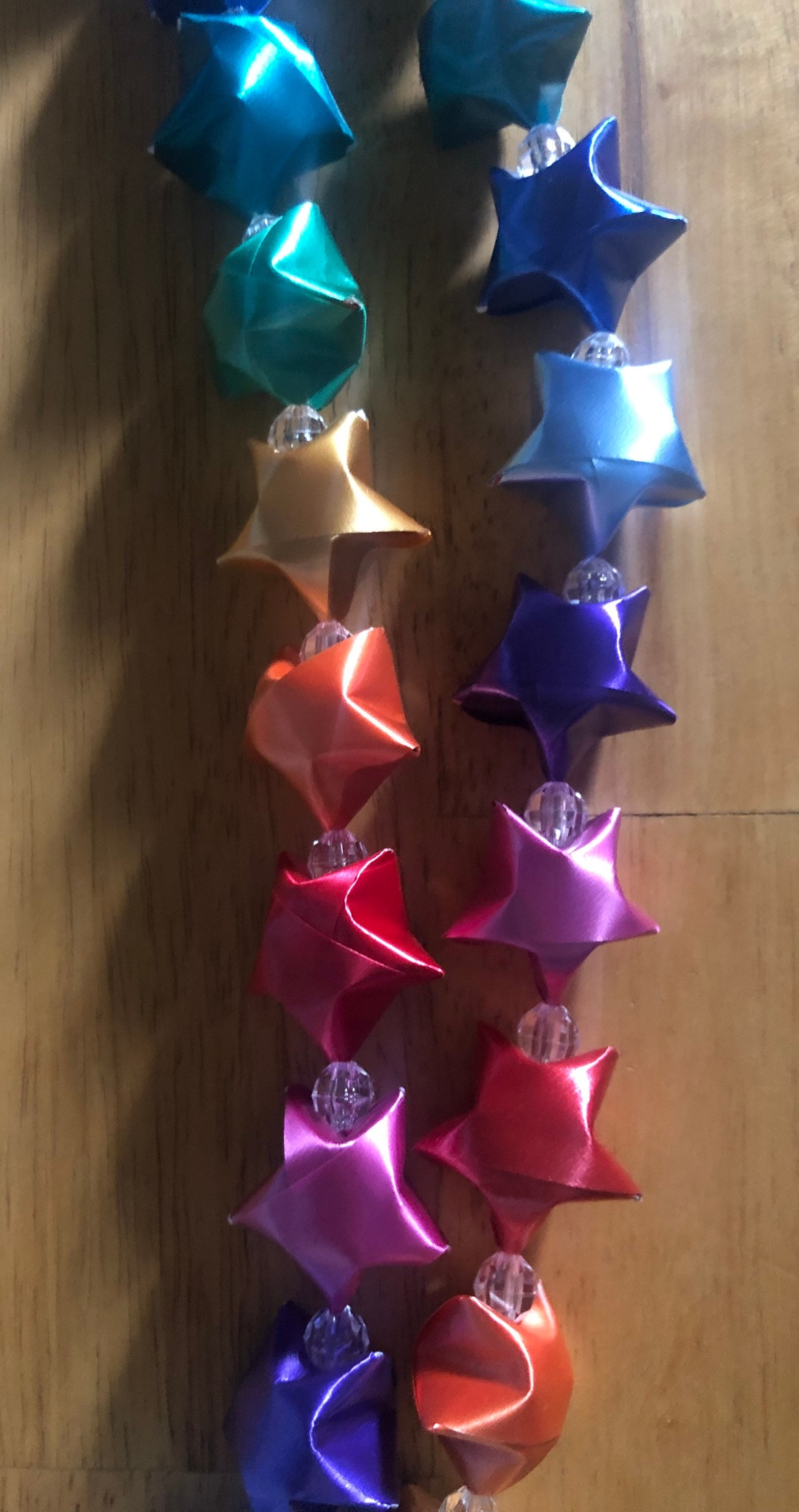 Rainbow Origami Star Lei Garland for Graduation - Etsy