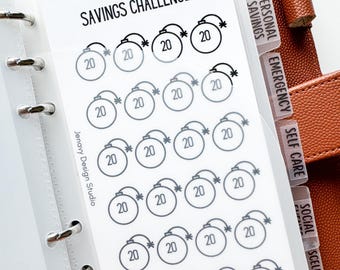 Essential Sinking Funds Savings Challenge Binder | A6 Personal | Laminated Reusable | FULL BINDER
