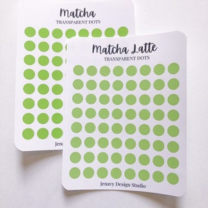 Mini Semi Transparent Dot Stickers | Multi Color Sticker Sheet ...