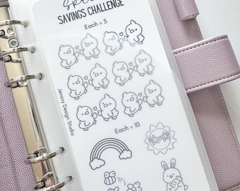 All 4 Seasons Savings Challenge Dashboard Divider | A6 Budget Binder | Laminated Reusable
