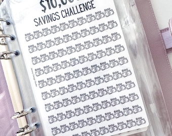 Emergency Funds Savings Challenge for A5 Budget Binder | 50K, 20K & 10K