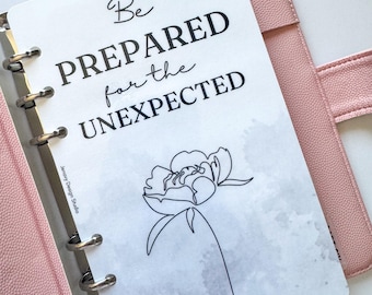 A6 Emergency Fund Savings Challenge Binder Set