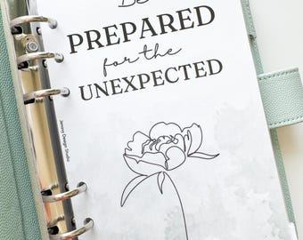 A6 Emergency Funds Savings Challenge Binder Set | Budget Binder | Money Savings Book | Laminated Reusable | 5 to 100 dollars
