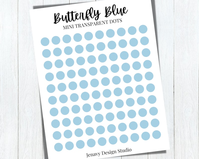 Mini Semi Transparent Dot Stickers | Multi Color Sticker Sheet ...