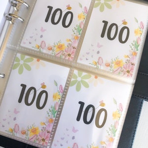 SEHR GESAMT 10K | 100 Dollar-Schritten | 100 Umschlag Spar-Challenge Ordner-Set | Geld-Sparbuch | A5 Wiederverwendbarer Tracker | VOLLBINDER