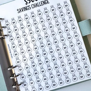 Moneybag Savings Challenge for A5 Budget Binder and Savings Binder | 2025 New Design