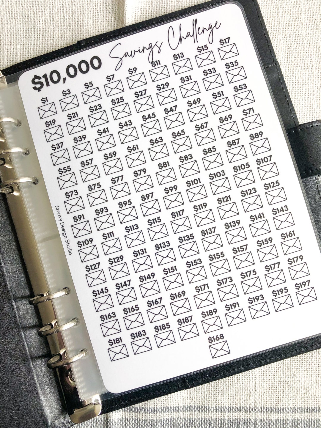10K Savings Challenge Binder: A5 Reusable Tracker, Budget