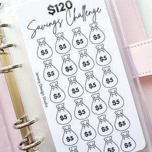 A6 5 to 20 dollar Savings Challenge Dashboard Divider | Budget Binder | Money Savings Book | Laminated Reusable | TRACKER ONLY