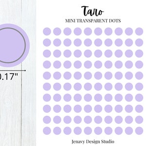 Mini Semi Transparent Dot Stickers | Multi color Sticker sheet | Minimalist Planner Bullet Journal