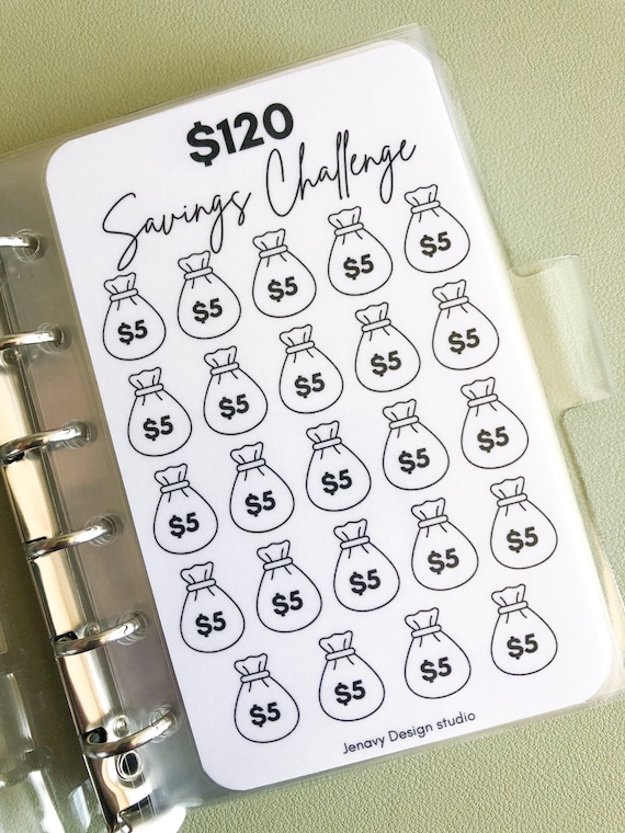 A7 5 to 40 Dollars Savings Challenge Tracker Budget Binder Money Savings  Book Laminated Reusable TRACKER ONLY 