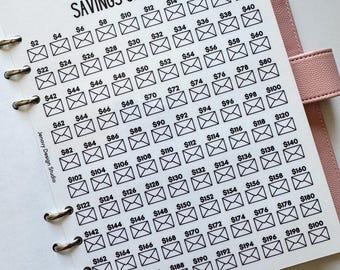 A5 size 100 Envelope Savings Challenge Dashboard Divider | Budget Binder | Money Savings Book | 5K and 10K Reusable Tracker | TRACKER ONLY