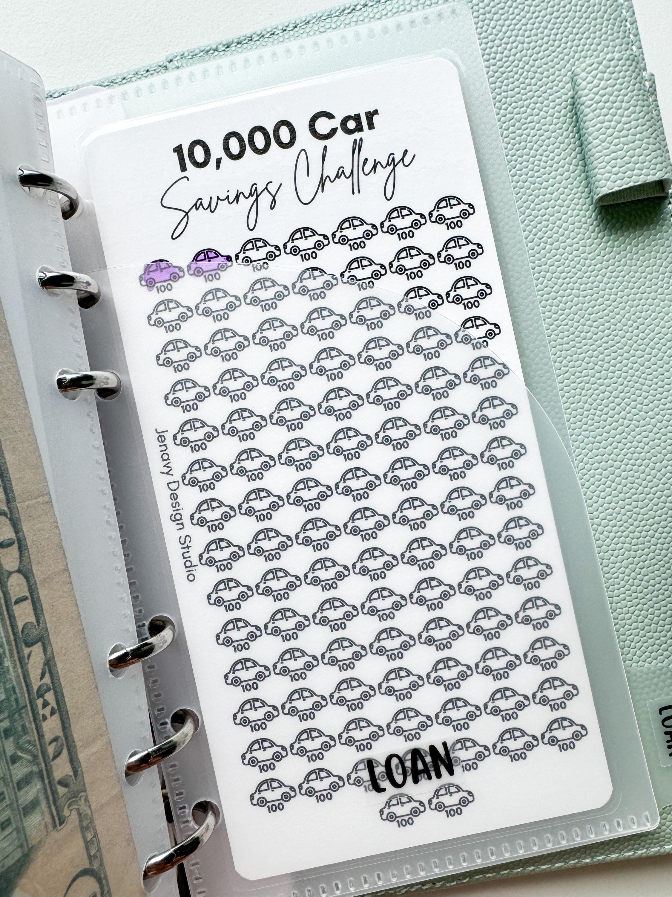Vehicle Maintenance Savings Challenge Binder | Car Registration | Budget Binder | Money Savings Book | Laminated Reusable | Full Binder