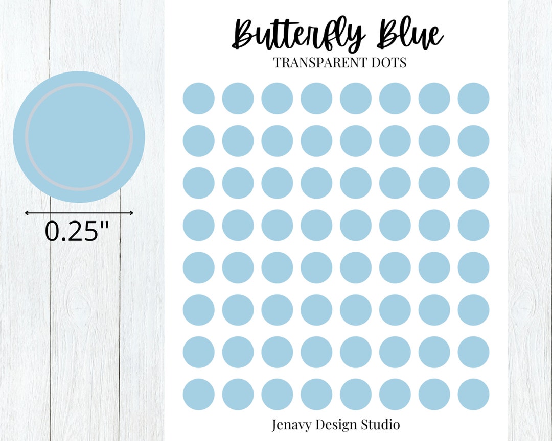 Semi Transparent Dot Stickers | Functional Planner Sticker Sheet ...