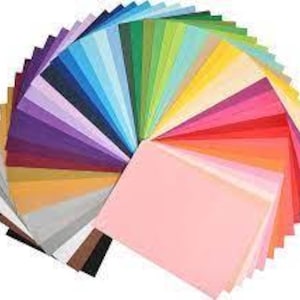 May include: A collection of 40 sheets of colorful felt paper in various shades, including pink, red, orange, yellow, green, blue, purple, brown, and white.