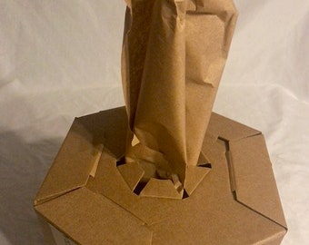 9" KRAFT Paper Roll & or with Pre-CRUMPLED in Hexagon Dispenser Box "PakAppeal/G C Box Supply