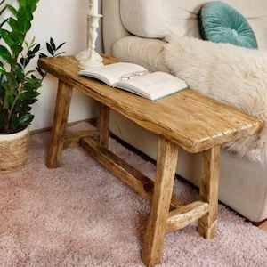 Rustic bench - antique, wooden, boho bench - L size