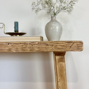 Rustikale Konsole antik, Holzkonsole, Flurtisch, Holz, handgefertigt, Boho Größe L Bild 6