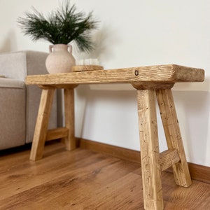 Wooden bench, rustic bench - antique, boho, decorative bench