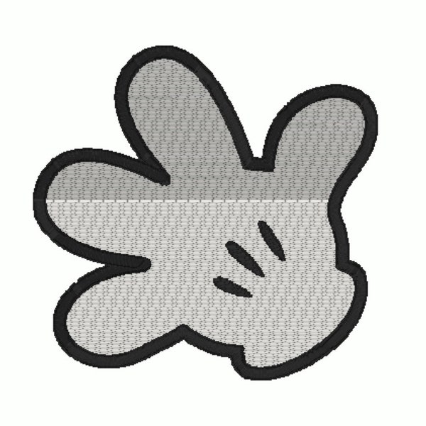 Mickey Mouse hand/ glove embroidery file