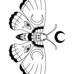 Celestial Butterfly Coloring Page | Adults | Kids | Anxiety