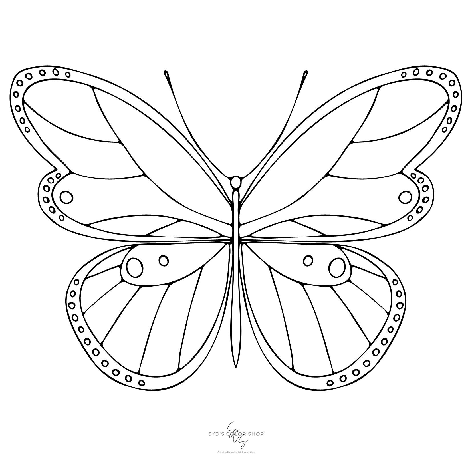 The Very Hungry Caterpillar Butterfly Coloring Page