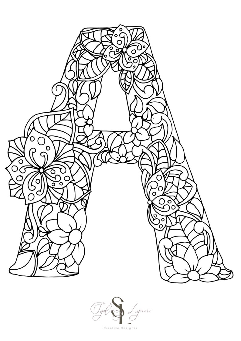 Letter a Coloring Page | Etsy