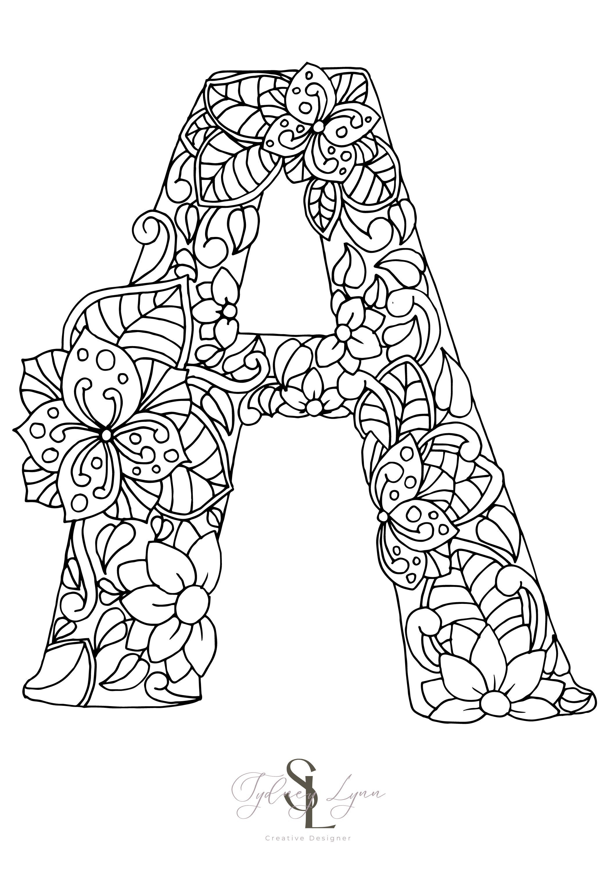 Letter 'a' Coloring Page
