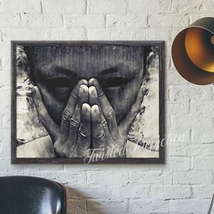 BREATHLESS Dark Art, Gothic Art, Creepy Art, Horror Painting. Framed fine art, canvas, or poster prints.