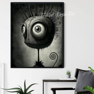 ODDITIES ART 1, Creepy Art, Unusual Dark Painting. Framed fine art, canvas, or poster prints.