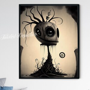 ODDITIES ART 3, Creepy Art, Unusual Dark Painting. Framed fine art, canvas, or poster prints.