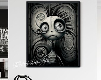 Creepy Oddities Art Print 8: Unusual Dark Painting