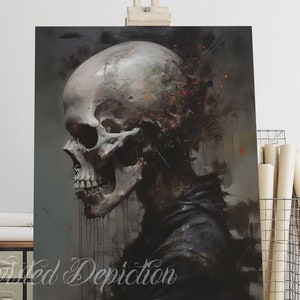SCALP. One-Off, Signed Skull Art, Framed Fine Art Piece.