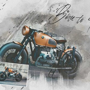 Custom Watercolour Car Portrait, Car Enthusiast Gift, Watercolor Motorcycle Portrait, Biker Gift. Canvas or Fine Art Print