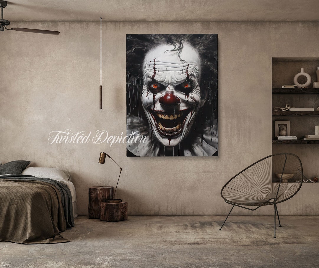 Acrylic Creepy Clown Painting Creepy Art Horror Painting Clown Art acrylic-creepy-clown-painting-creepy-art-horror-painting-clown-art