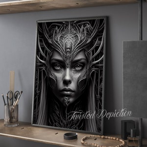 BIOMECHANICAL BEAUTY, Alien Art, Gothic Art. Framed fine art, canvas, or poster prints.