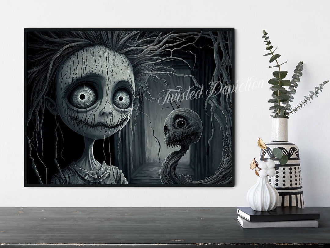 EVIL ROOTS, Gothic Art, Horror Art, Creepy Art. Framed Fine Art, Canvas ...