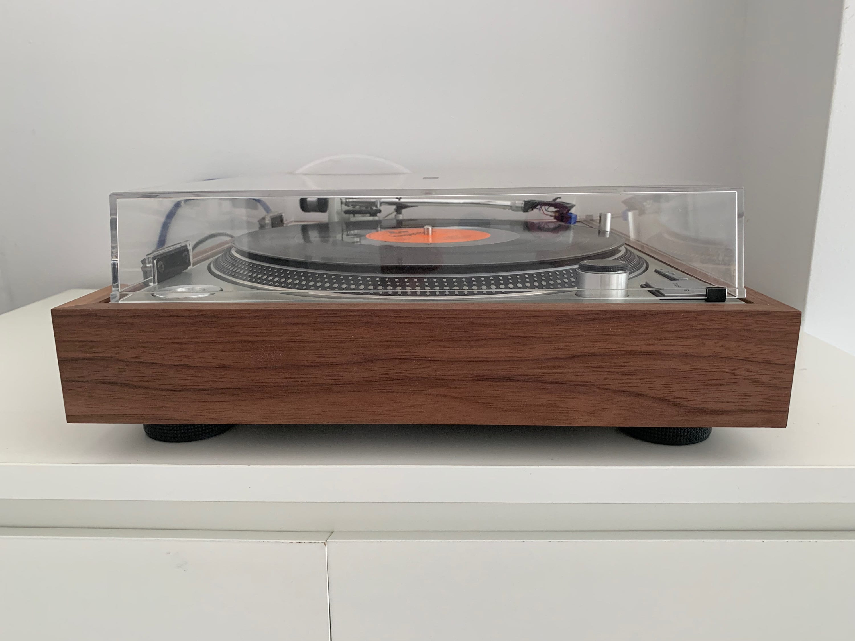 Technics SL 1200 ターンテーブルフレーム テクニクスSL-1200 MKIIターンテーブル用ウォールナット材製台座