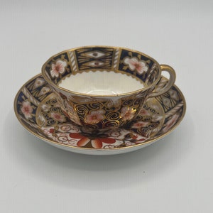 Royal Crown Derby Traditional Imari China Small Teacup and Saucer (2651) - England | Vintage Imari Teacup  | Made in England | Imari Pattern