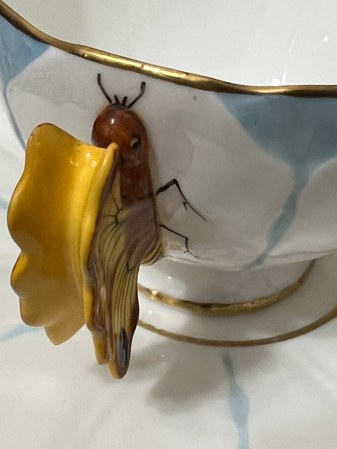 Aynsley Butterfly Handle Teacup and Saucer Circa 1939 Blue Etsy