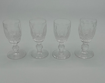 Waterford “Colleen” pattern Short Stem Crystal Glasses | Shot Glasses | Liqueur Glasses | Cordial Shot Glasses | 3 1/4” SET OF 4 | Ireland