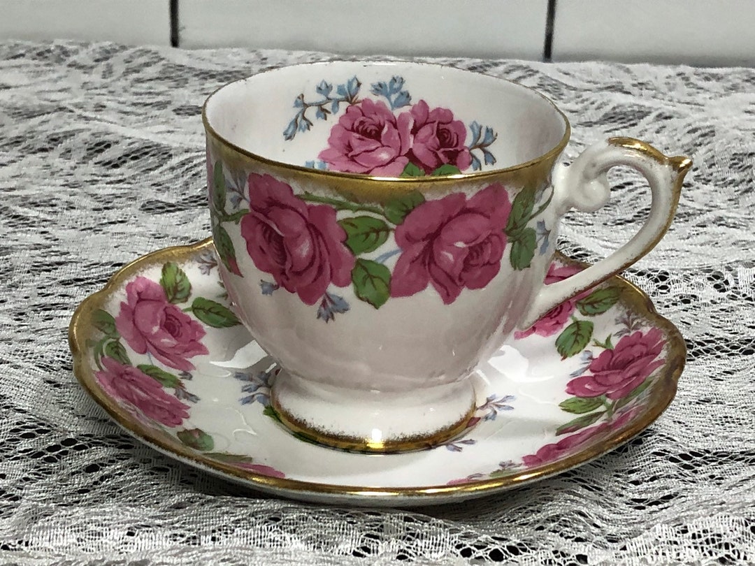 Queen Anne English Bone China Rose Teacup Set. Pattern Number Etsy